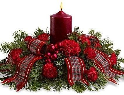 Christmas in Red Flower Arrangement Romanian Flower Shop