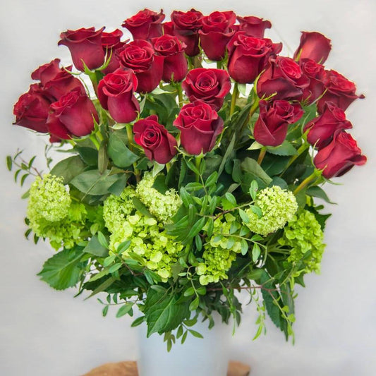 Fever of Love Red Roses Flower Arrangement Romanian Flower Shop