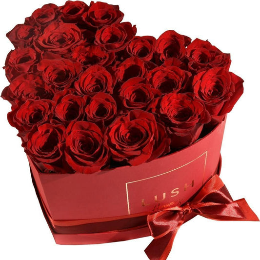 Heart and Love Red Roses Flower Arrangement Romanian Flower Shop