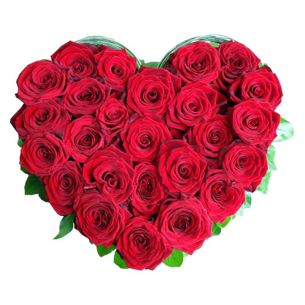 Heart and Soul Red Roses Flower Arrangement Romanian Flower Shop