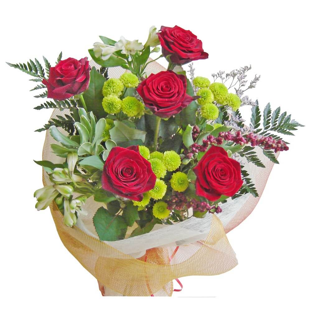 Most Precious Red Roses Flower Bouquet Romanian Flower Shop