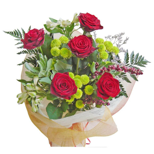 Most Precious Red Roses Flower Bouquet Romanian Flower Shop