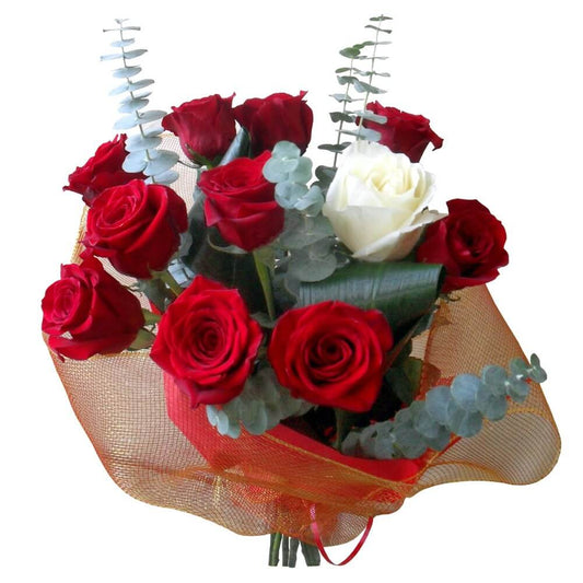 Passion Red Roses Flower Bouquet Romanian Flower Shop